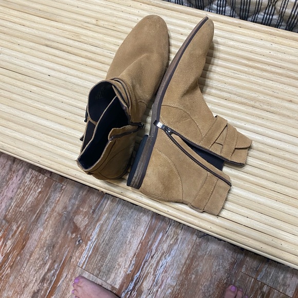 Public Opinion Chelsea Women's Tan Suede Ankle Booties - Picture 1 of 9